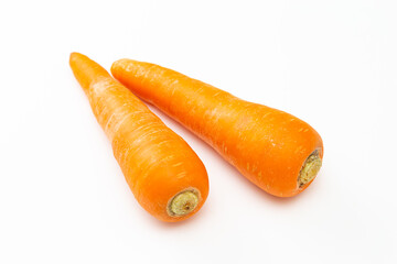 白背景にニンジン