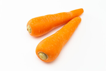 白背景にニンジン