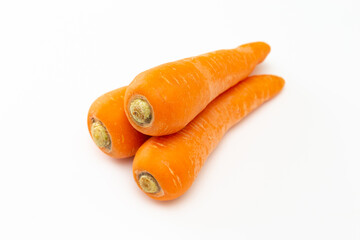 白背景にニンジン