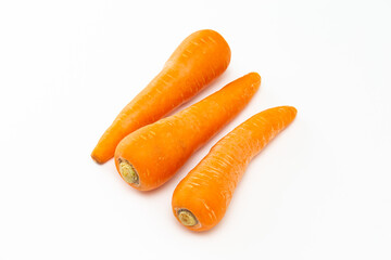 白背景にニンジン