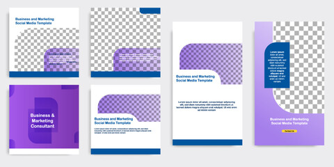 Social media carousel post banner layout in gradient purple color background. For tips podcast, motivation, self-development, product, ads, influencer, microblog, sharing knowledge template