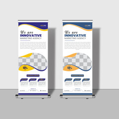 Creative business roll up banner design template