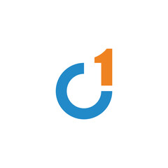 letter c1 colorful circle simple logo vector