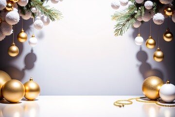 Christmas ornaments, close-up. Holidays concept. Merry Christmas
