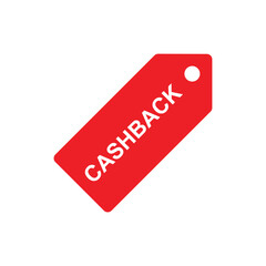 cashback tag promotion icon vector