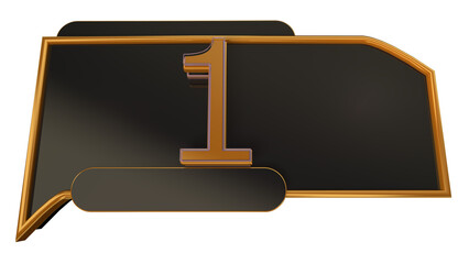 3d number 1 on badge