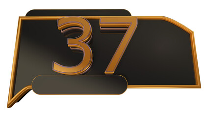 3d number 37 on badge
