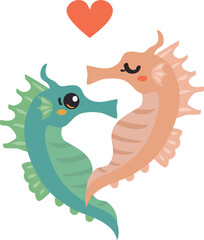 辰年のタツノオトシゴのカップル