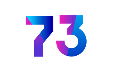 New Modern Number Blue Purple Teen Logo