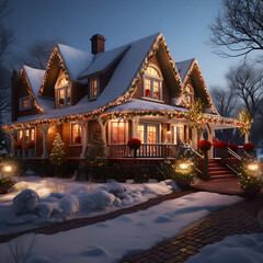 Fototapeta premium house in winter