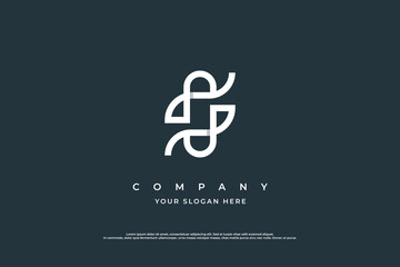 Letter OS Logo or SO Logo Design Vector