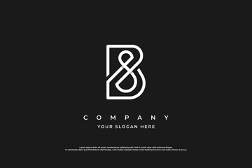 Initial Letter BS Logo or SB Logo Design Vector