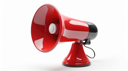 3d megaphone closeup isolated on a white background