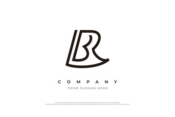 Initial Letter BR Logo or RB Logo Design Vector © Isnen