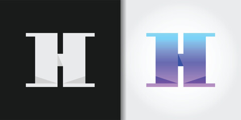 rigid letter h logo set