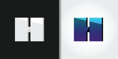 rigid letter h logo set