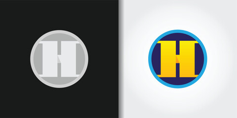 rigid letter h logo set