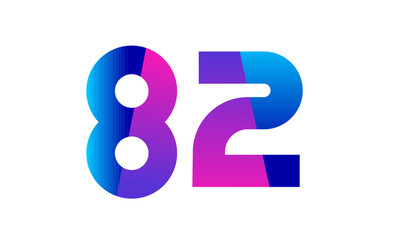 New Modern Number Blue Purple Teen Logo