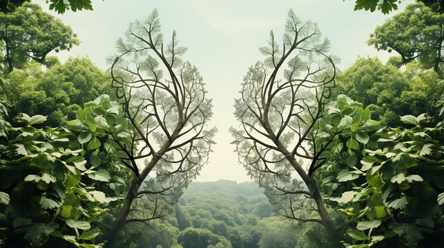 trees in the forest HD 8K wallpaper Stock Photographic Image 