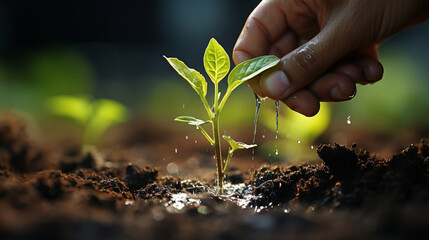 plant in hand HD 8K wallpaper Stock Photographic Image 