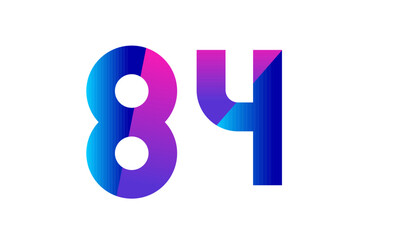 New Modern Number Blue Purple Teen Logo