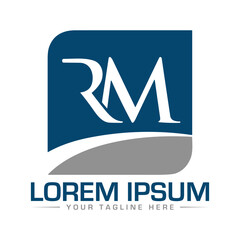 RM Letter Logo Design Unique and Modern Logo Design