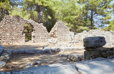 The seaside ruins of Phaselis in Antalya Province, Turkey