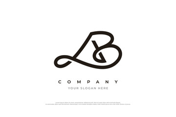 Initial Letter AB Logo Design Vector