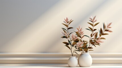 House plant with Natural Sunlight and Shadows