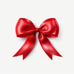red ribbon isolated white background