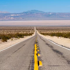  Route 66 long winding highway in California desert © The Desert Photo