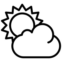 sun icon illustration design with outline