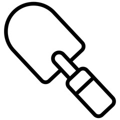 shovel icon illustration design with outline
