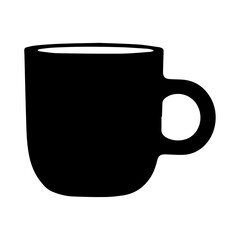 Tea Cup Vector silhouette illustration, Tea Cup vector, Coffee Cup Icon vector silhouette