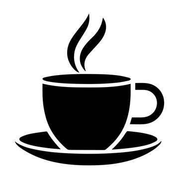 Tea Cup Vector silhouette illustration, Tea Cup vector, Coffee Cup Icon vector silhouette