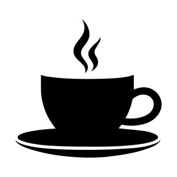 Tea Cup Vector silhouette illustration, Tea Cup vector, Coffee Cup Icon vector silhouette