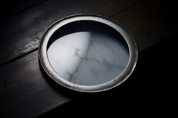 a circular object with a crack in the middle