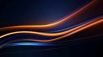 Durk blue and orange wave abstract gradient technology background. Trendy simple wave gradient...