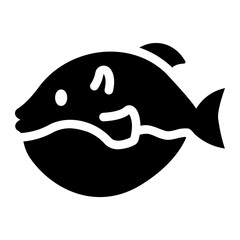 puffer fish Solid icon
