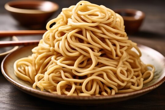 a plate of noodles