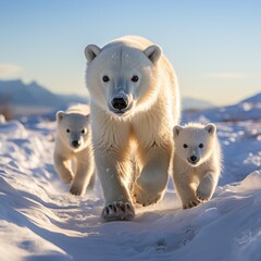polar bear in the snow