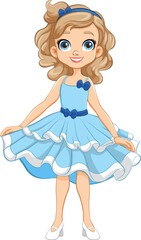 Party Princess: A Vector Cartoon Girl Character