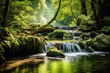  a waterfall in a forest © sam