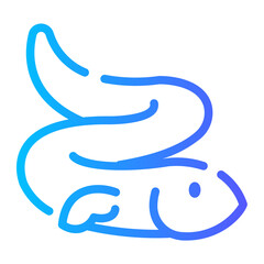 Obraz premium Eel Line Gradient Icon