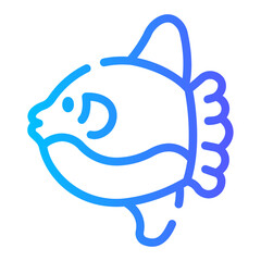 moonfish Line Gradient Icon
