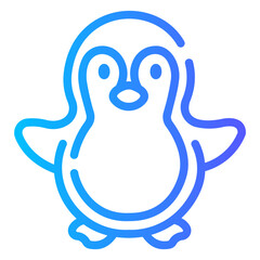 penguin Line Gradient Icon