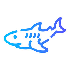 shark Line Gradient Icon