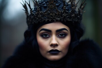 a woman wearing a crown