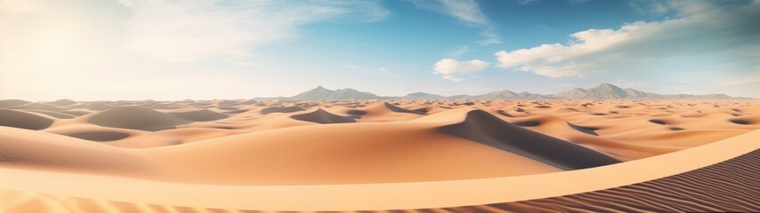 Fototapeta na wymiar a sandy desert with mountains in the background