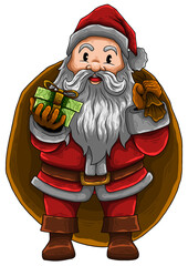 illustration santa claus christmas day